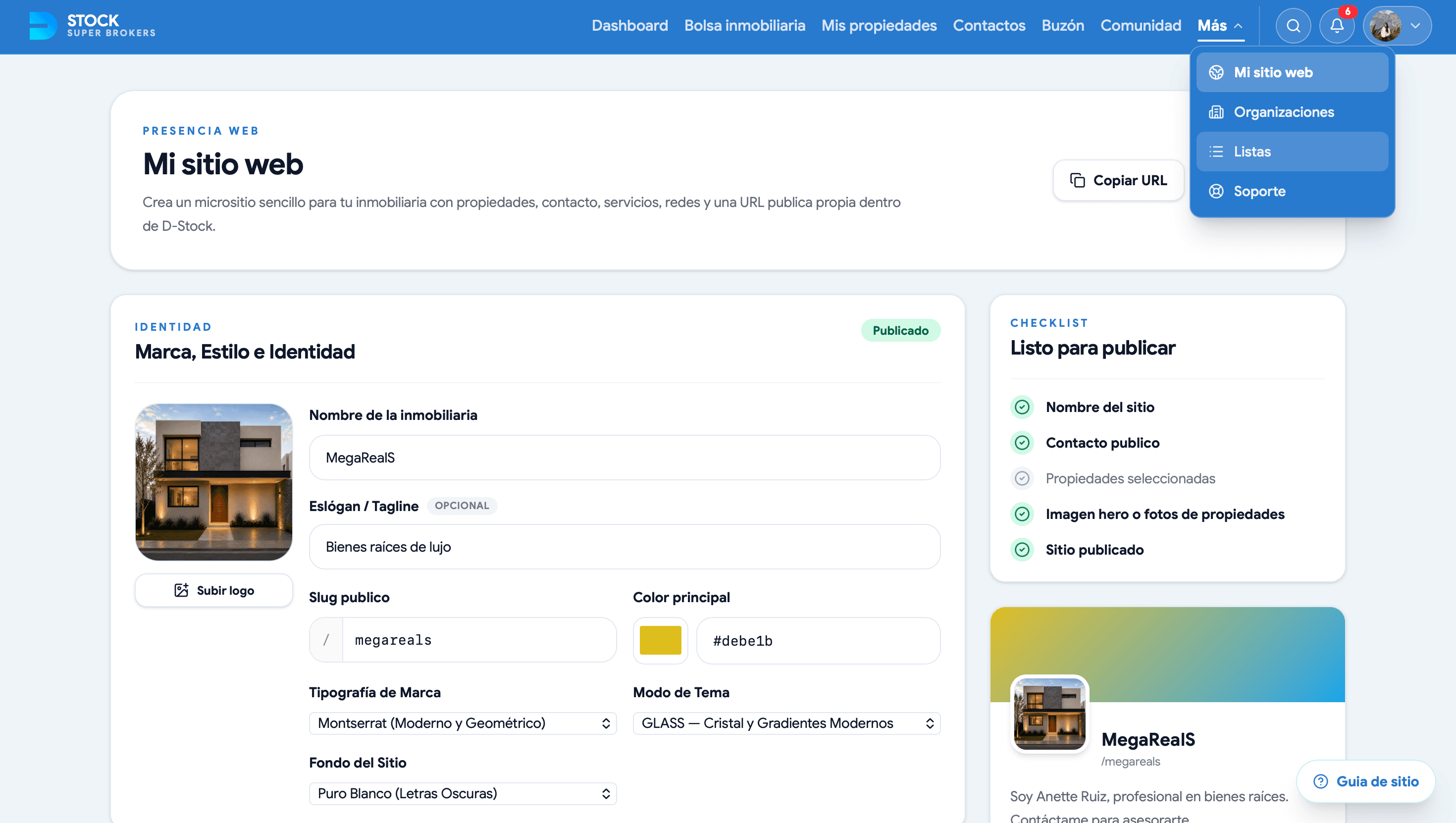 Sitio web